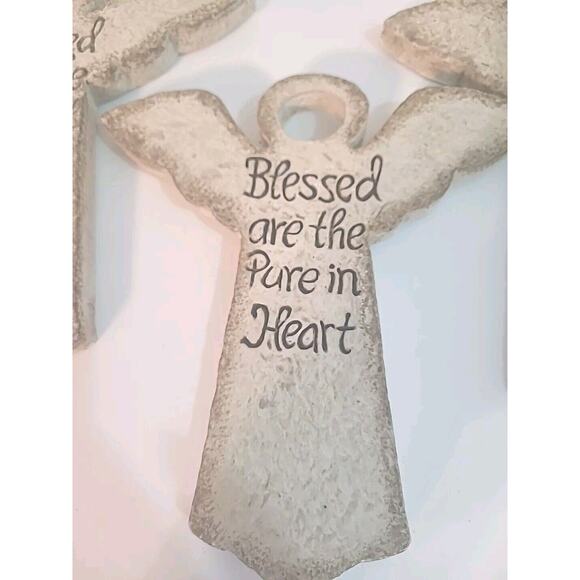 Christmas Decor Angel Wall Hanging Blessed are the Pure in Heart Meek Merciful - Picture 2 of 8